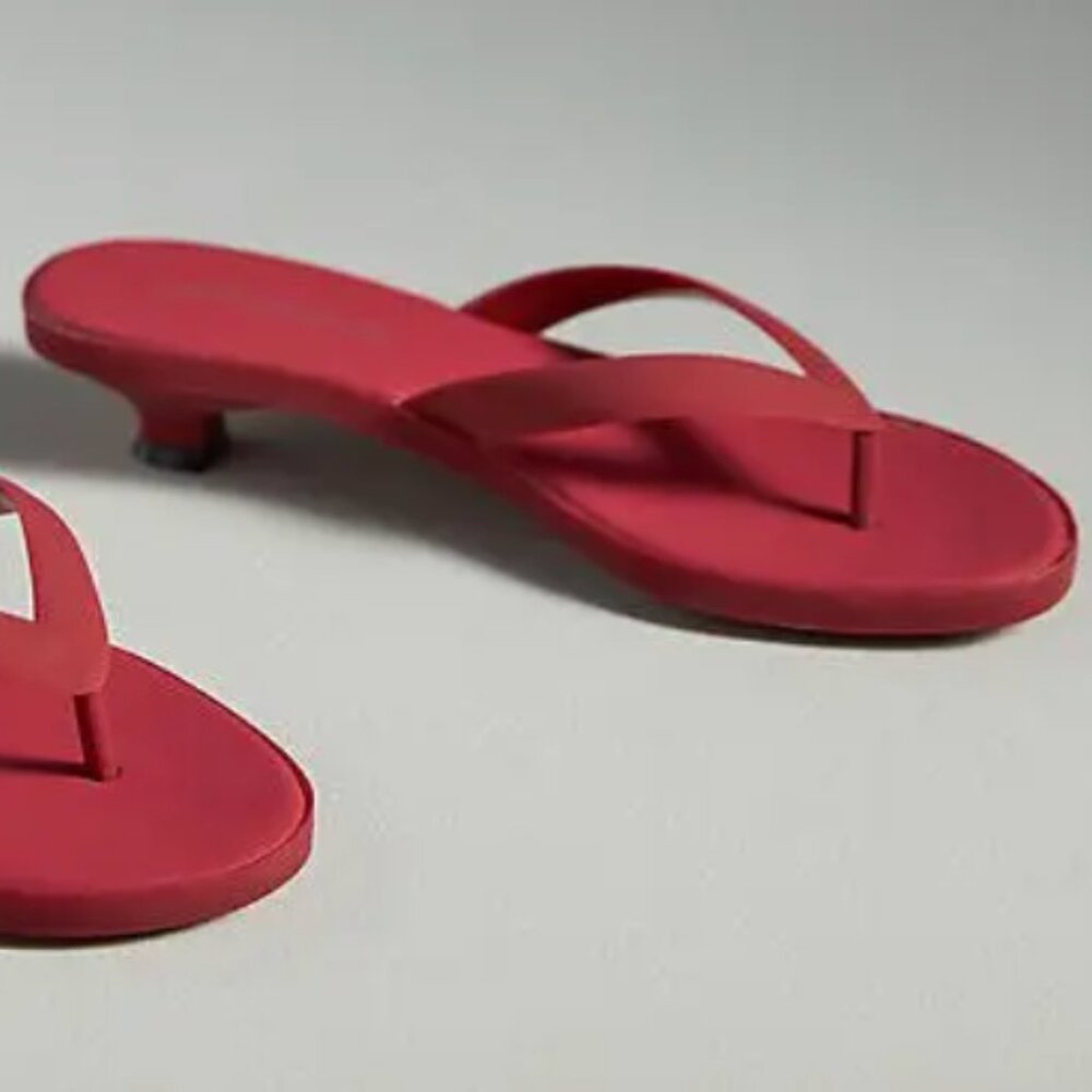 Jeffrey Campbell Lollipop Kitten-Heel Jelly Thong Sandals